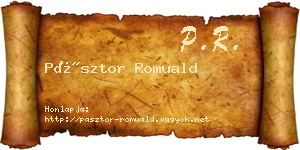 Pásztor Romuald névjegykártya