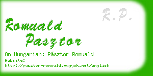 romuald pasztor business card
